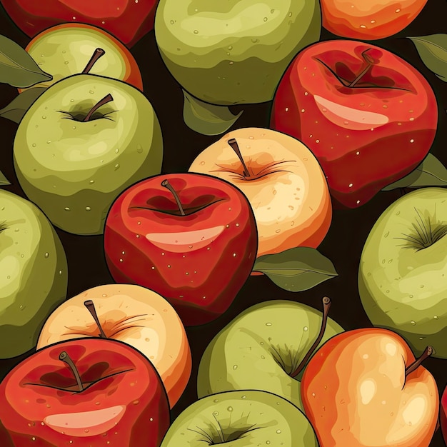 Foto disegno senza cuciture di mele