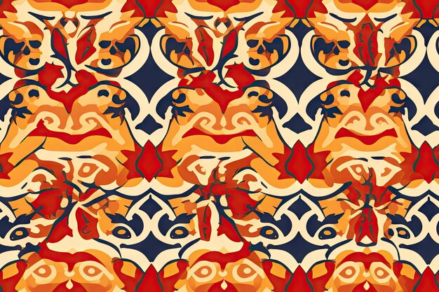 無縫パターン アラベスク 繰り返しイラスト 織物の連続デザイン