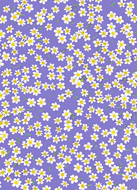 Seamless pattern background featuring a whimsical arrangement of delicate forgetmenots baby's breath and lavender