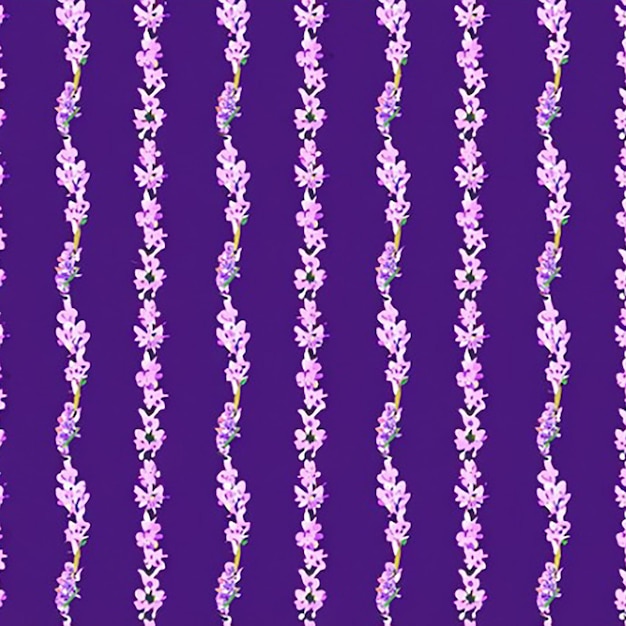 Seamless pattern background inspired by a field of lavender with its soothing purple hues