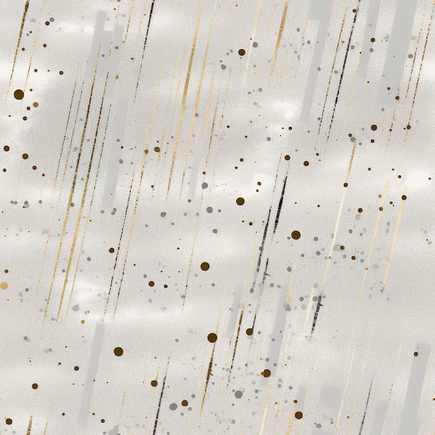 Seamless pattern background with golden confetti and stripes on gray