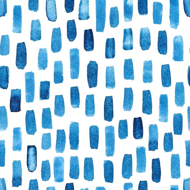 写真 水彩の青い水しぶきとシームレスなパターンの背景