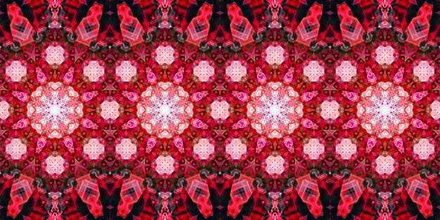 Photo seamless pattern banner kaleidoscope texture