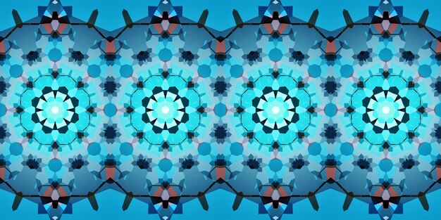 Foto seamless pattern banner kaleidoscope texture