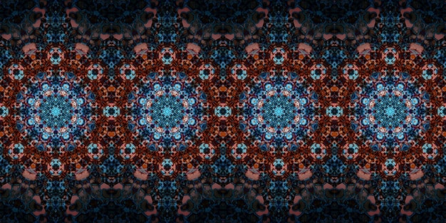 Photo seamless pattern banner kaleidoscope texture