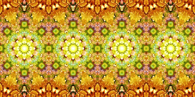 Seamless pattern banner Kaleidoscope texture