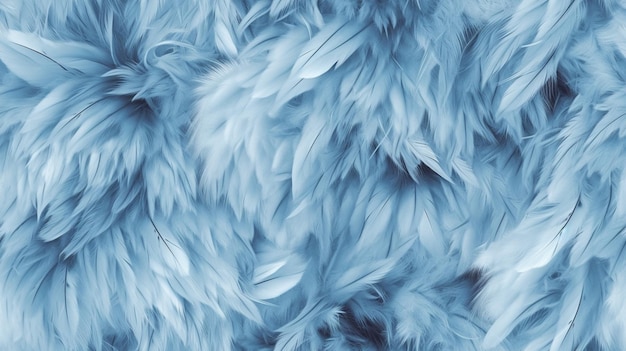 Seamless pattern blue fur background