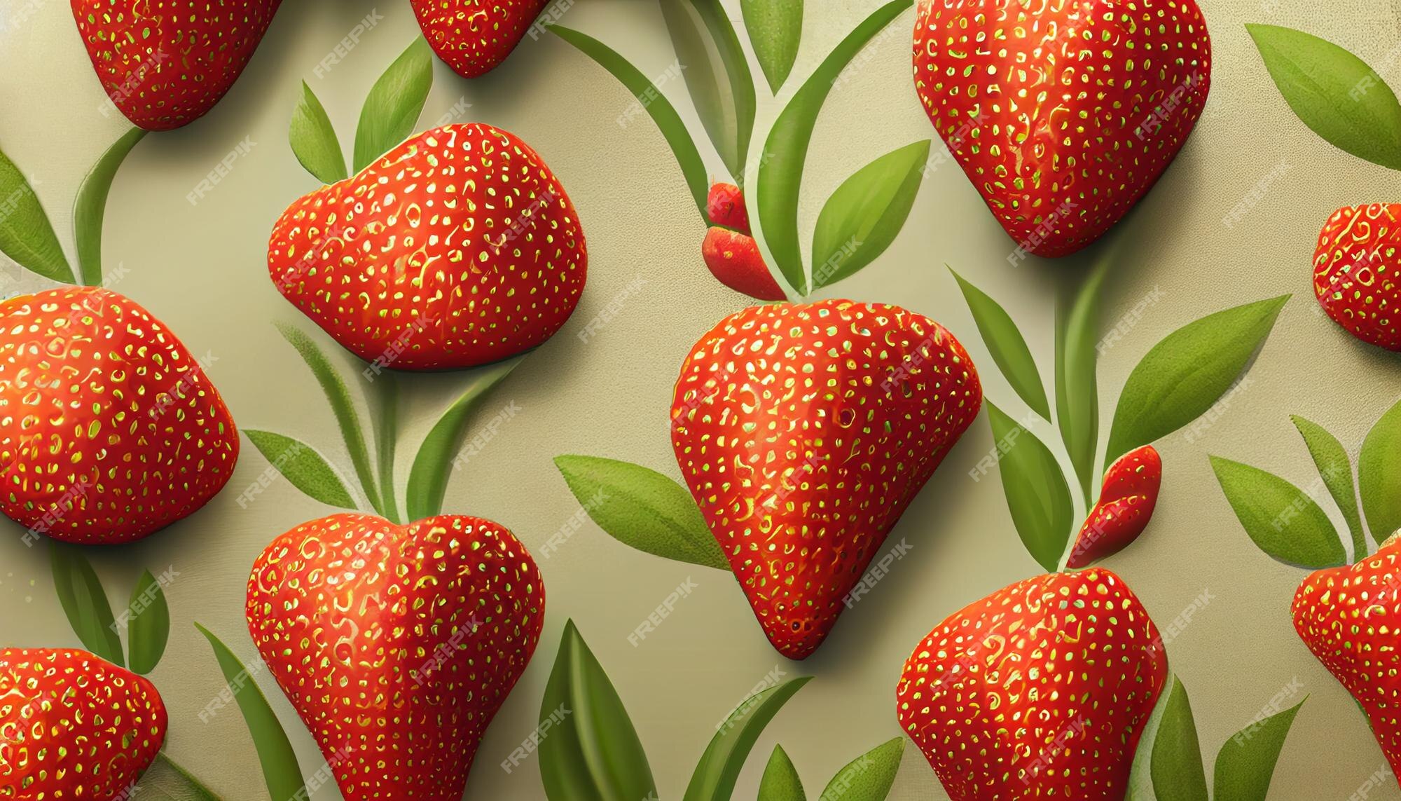 Premium Photo | Seamless pattern cherry and strawberry exotic fruit fashion  print design elements for baby textile or clothes hand drawn doodle  repeating delicacies tropical wallpaper