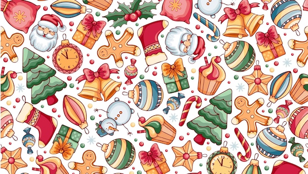 seamless pattern christmas tree trim for background wallpaper postcard greeting cards