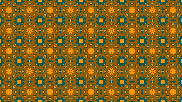 seamless pattern of colored squares on a blue background.