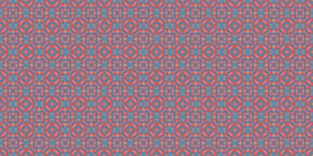 Photo seamless pattern colorful ethnic ornament arabesque style