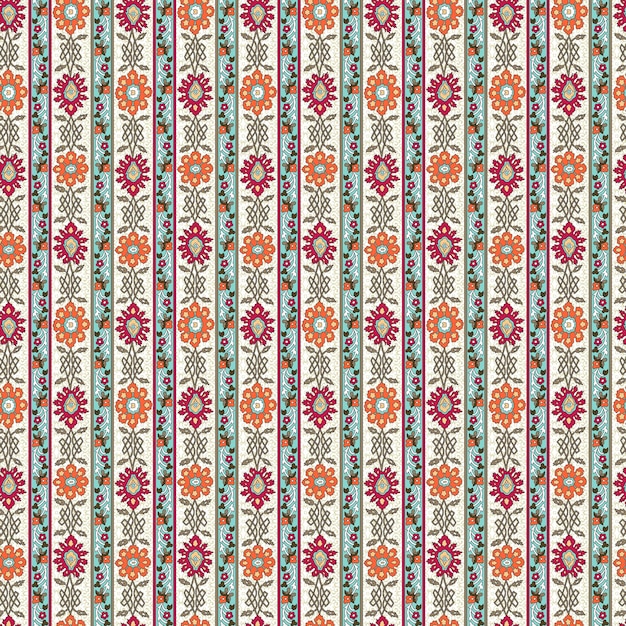 Photo a seamless pattern of colorful flowers on a white background