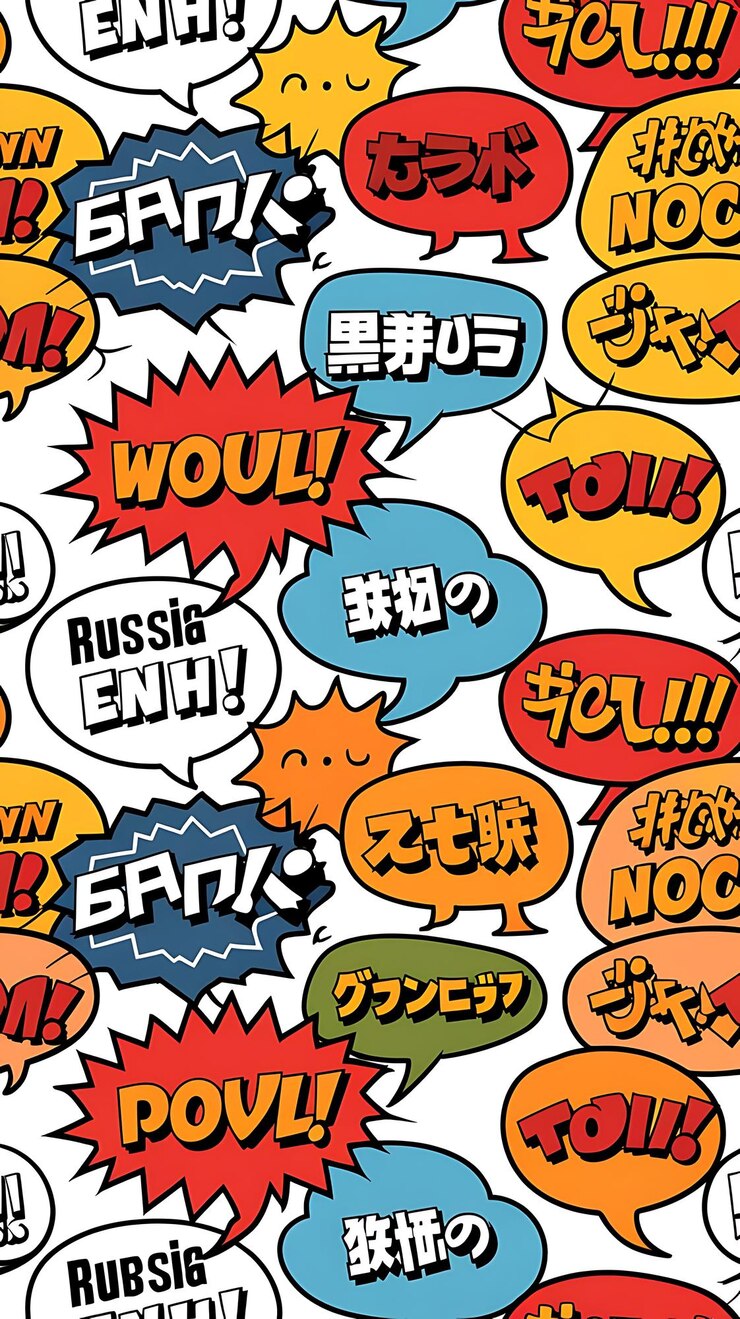 Photo シームレスパターン コミックスピーチバブル ベクトルイラスト