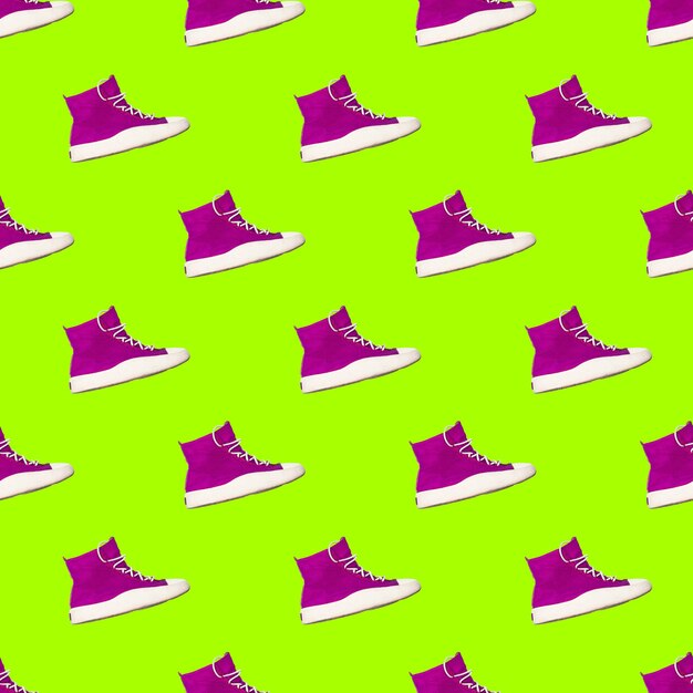 Seamless pattern. Cool 
sneakers. Use for t-shirt, greeting cards, wrapping paper, posters, fabric print.