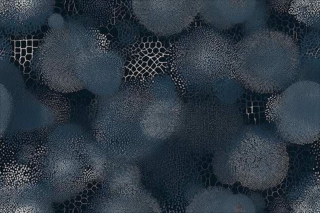 seamless pattern of dense dots in mesh structures and cell grids