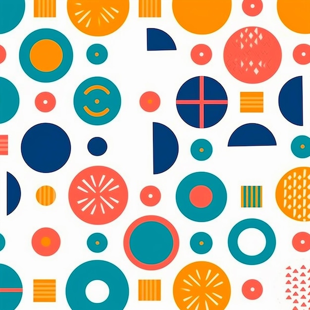 Seamless pattern design with geometric shapes