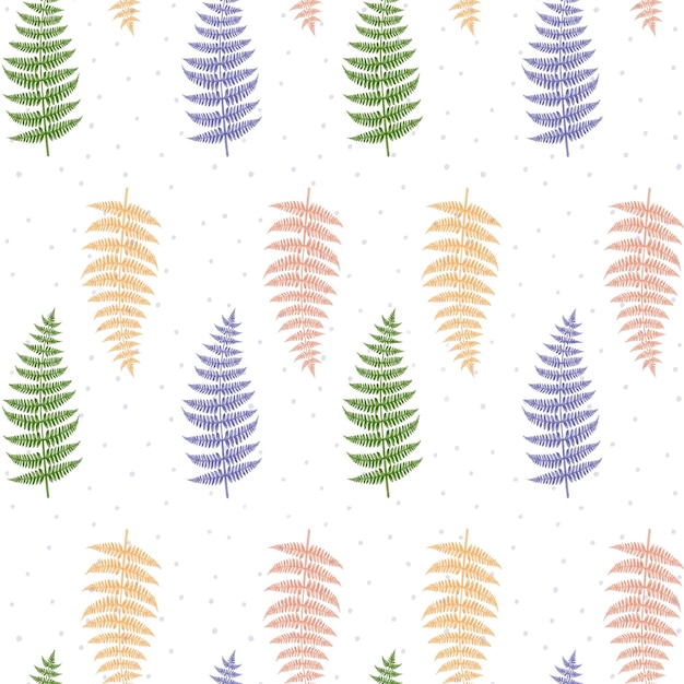 Seamless pattern of fern leaves