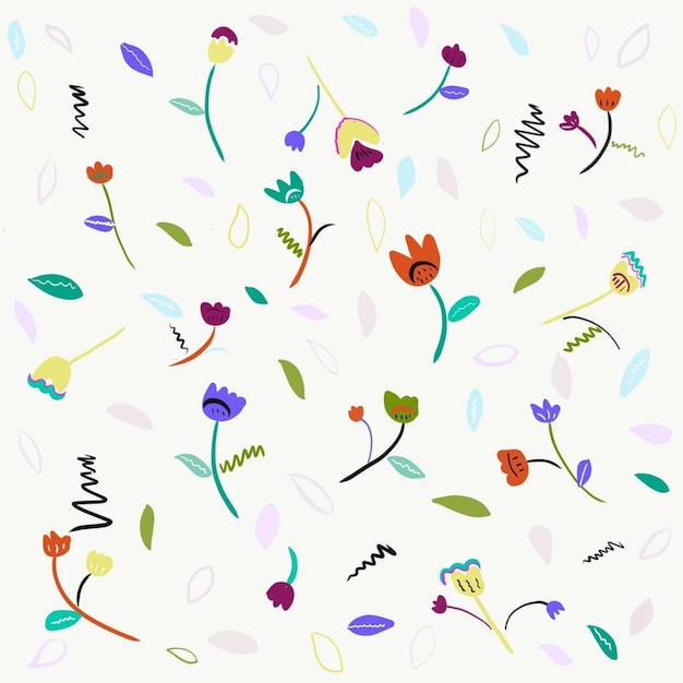Photo seamless pattern floral blossom fabric illustration