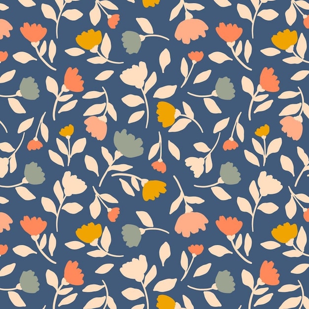 Photo seamless pattern floral blossom textile illustration