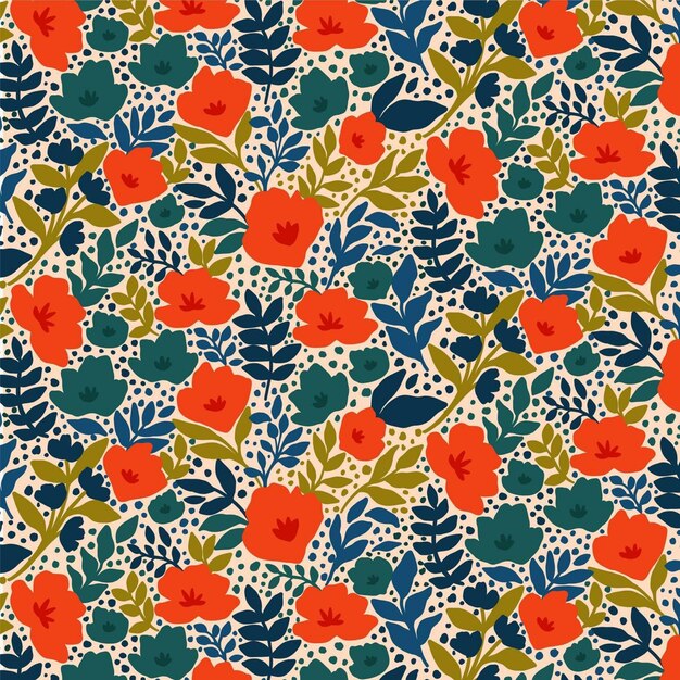 Photo seamless pattern floral blossom textile illustration