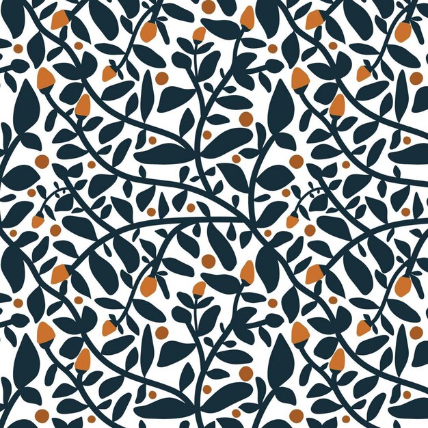 seamless pattern floral design nature art illustration
