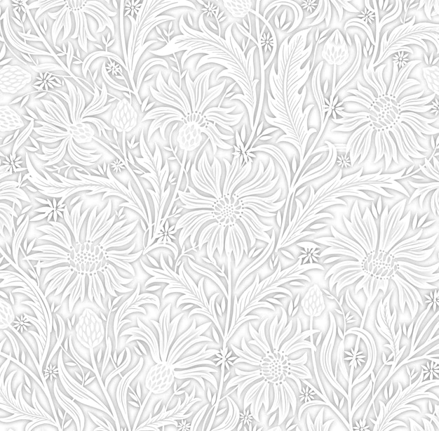 seamless pattern floral flower blossom leaves illustration doodle animal nature for wallpaper postcard greeting cards wedding invite gift paper