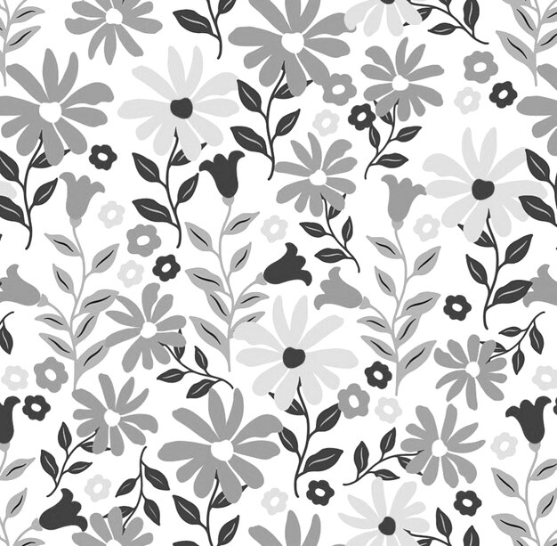 seamless pattern floral flower blossom leaves illustration doodle animal nature for wallpaper postcard greeting cards wedding invite gift paper