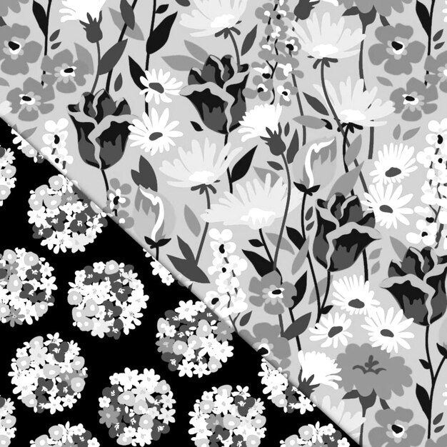 seamless pattern floral flower blossom leaves illustration doodle animal nature for wallpaper wedding invite gift paper