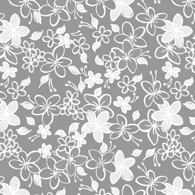 seamless pattern floral flower blossom leaves illustration doodle animal nature for wallpaper wedding invite gift paper