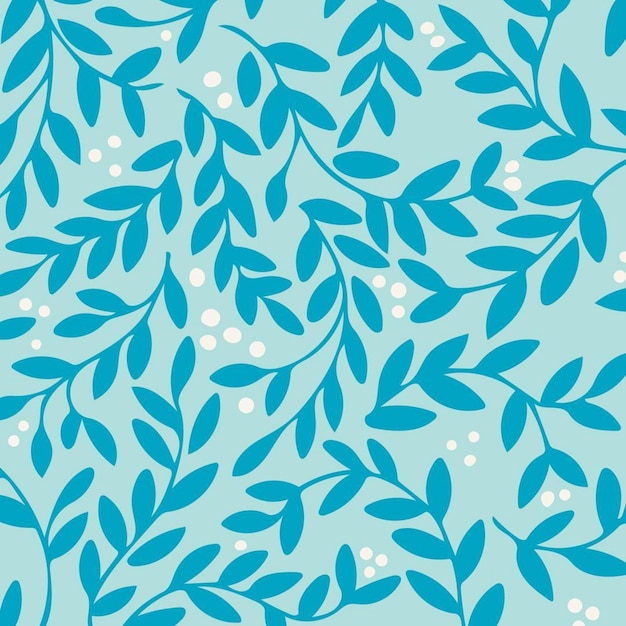 seamless pattern floral flower blossom leaves illustration