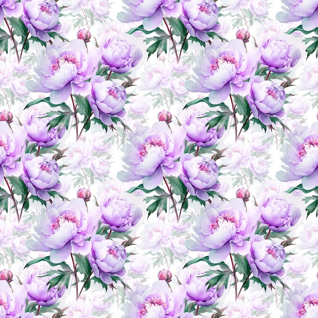 Seamless pattern of flowers