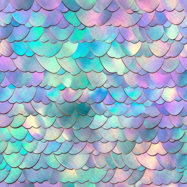 Photo seamless pattern from the scales of a fairy tale mermaid