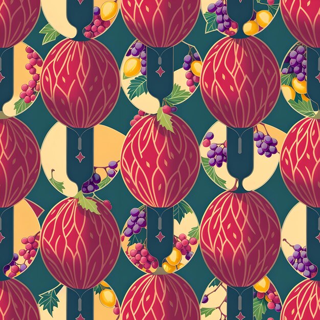 seamless pattern of grapes