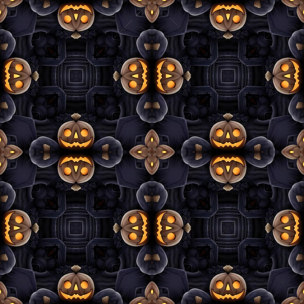 Seamless pattern of Halloween pumpkins For eg fabric wallpaper wall decorations