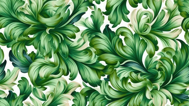 Photo a seamless pattern of leaves on a dark background