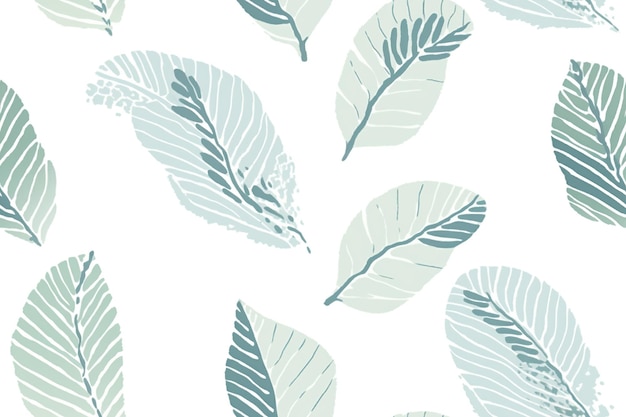 seamless pattern of leaves on a white background Generative AI