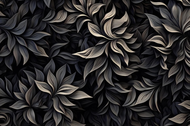 Seamless pattern of leaves