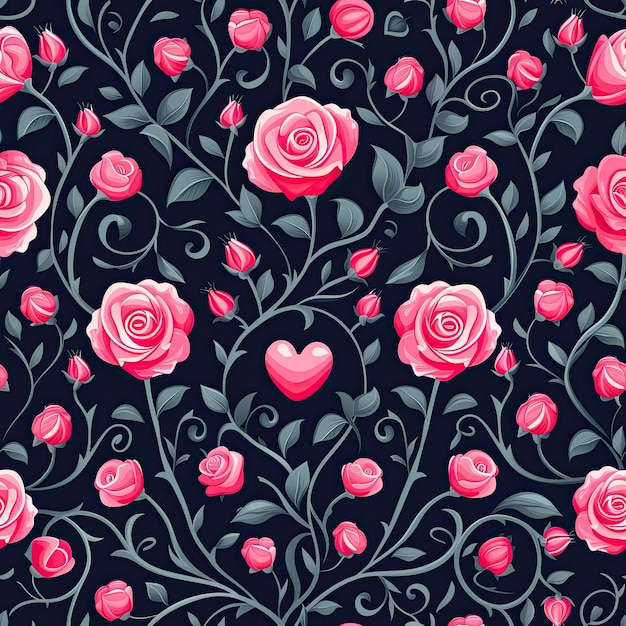 Photo seamless pattern for love concept