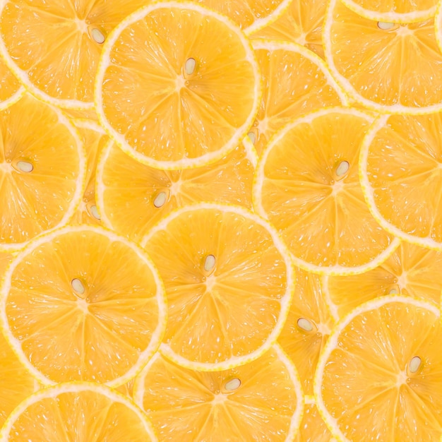 Seamless pattern made of lemon Tasty juicy fruit texture