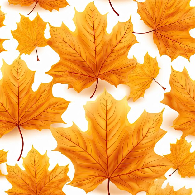 Seamless Pattern of Maple Leaf