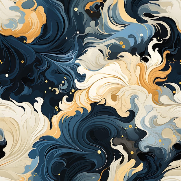 Seamless pattern marble swirls for print and textile