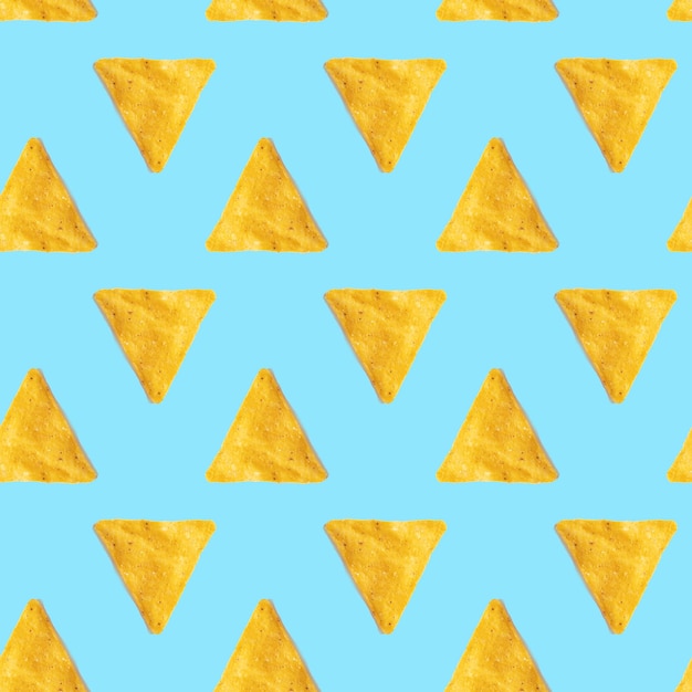 Seamless pattern of Mexican corn chips