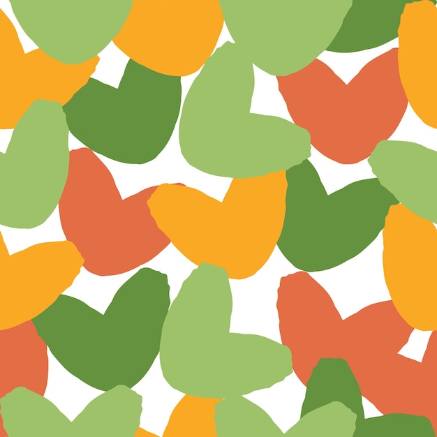 Seamless pattern Multicolored hearts