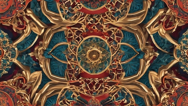 Seamless pattern in oriental style geometric background