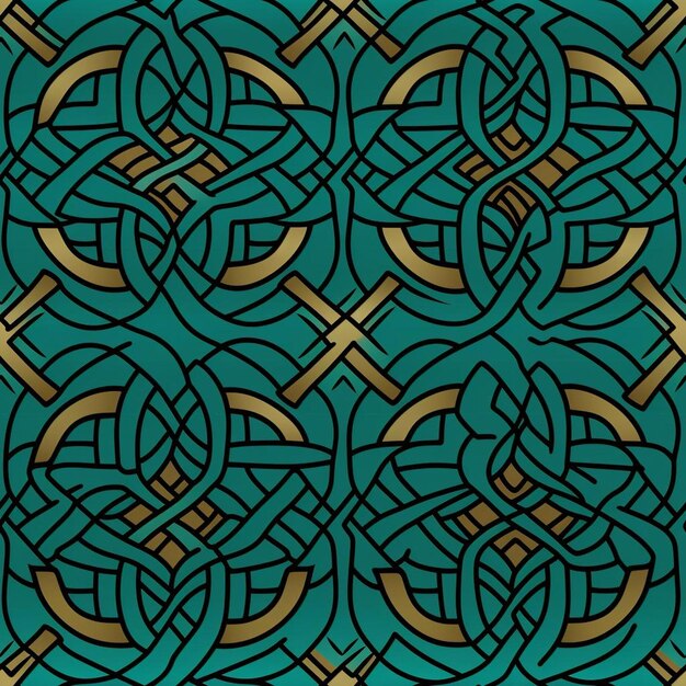 Photo a seamless pattern of the ornament in a style.