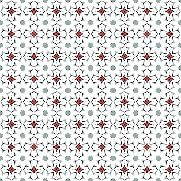 Photo a seamless pattern of red and black circles on a white background.