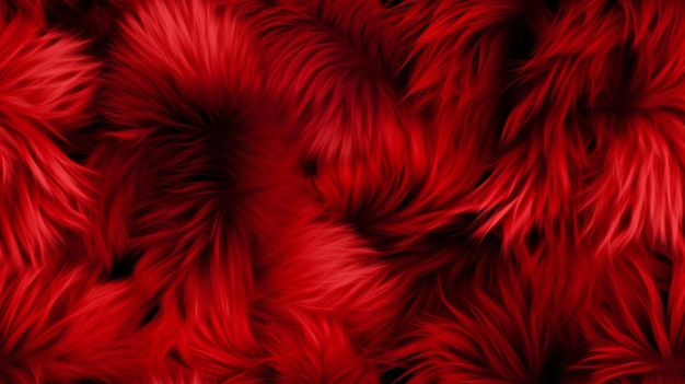 シームレス パターンの赤い毛皮の背景
