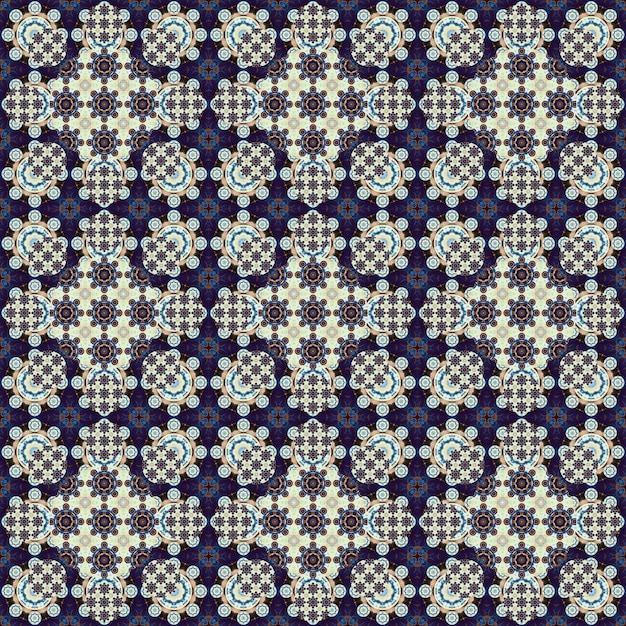 Seamless pattern Small pattern of geometric flowers Patterns for fabric and clothing