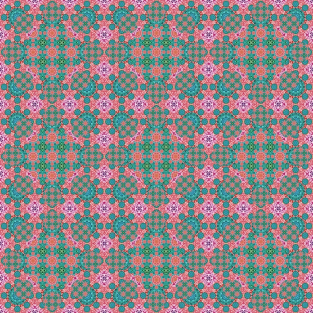 Seamless pattern Small pattern of geometric flowers Patterns for fabric and clothing