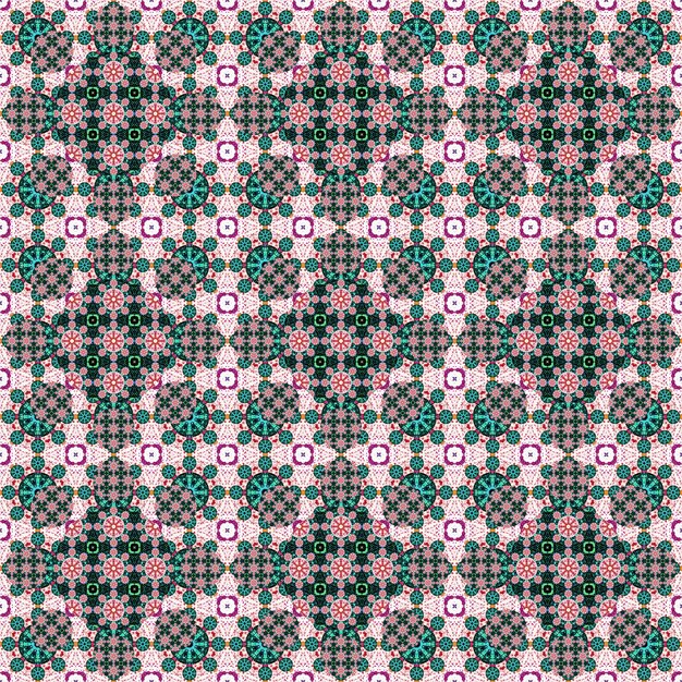 Seamless pattern Small pattern of geometric flowers Patterns for fabric and clothing